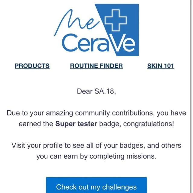 New badge earned, thank u Cerave 😊