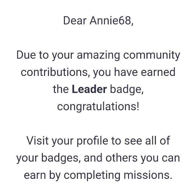 Yeah I received a new badge. Thank you 💙💙💙
