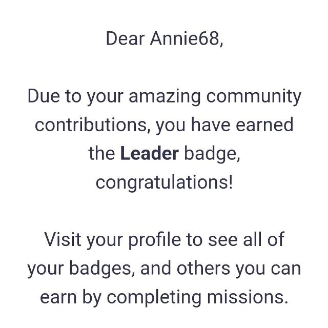 Yeah I received a new badge. Thank you so much 💙